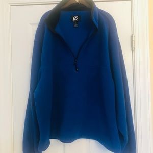 Men’s blue & blk polyester jacket, Size XL